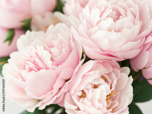 Pastel pink peonies  wedding  Easter  Mother s day  vintage style  generative ai.