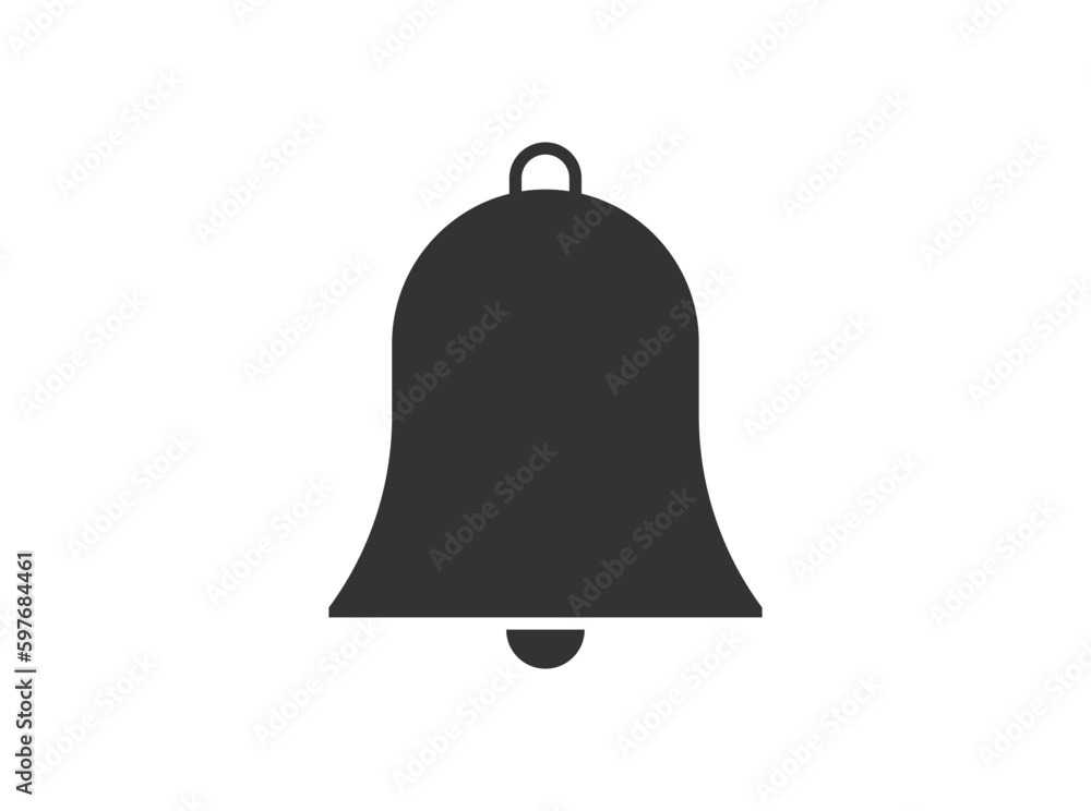 Bell icon in trendy flat style isolated on grey background. Notification symbol for your web site design. Bell icon in trendy flat style isolated on grey background. Notification symbol for your web site design.