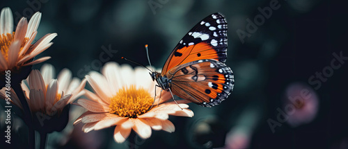 butterfly on flower , Generative AI 