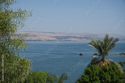 Fototapeta Blick auf den See Genezareth in Israel