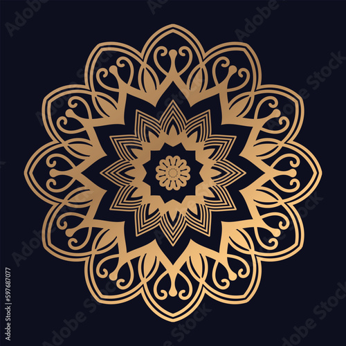 Abstract Islamic pattern mandala design illustrations background vector template