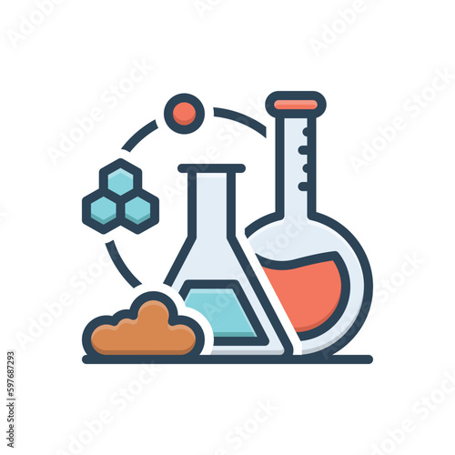 Color illustration icon for chemistry