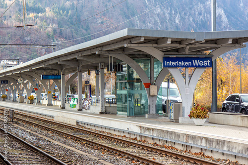 Interlaken west train station platform