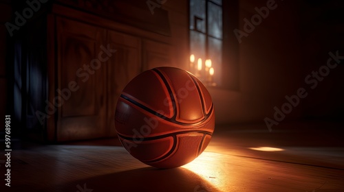 Basketball ball created by generative ai.