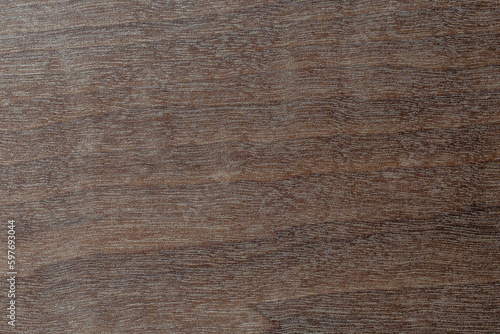 Dark wood texture template with natural pattern, closeup. Empty arboreal background