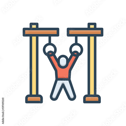 Color illustration icon for hanging 