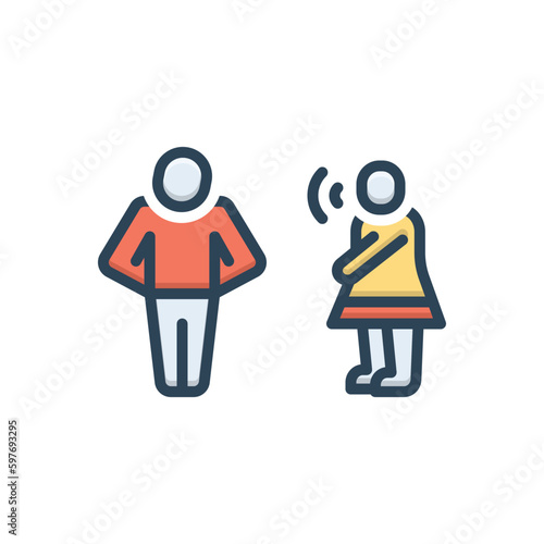 Color illustration icon for ignored 