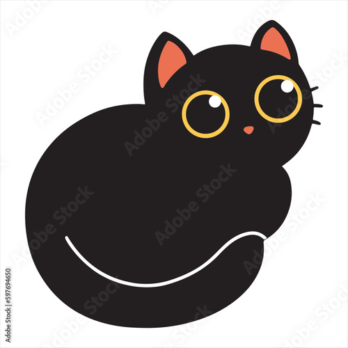 black cat cartoon
