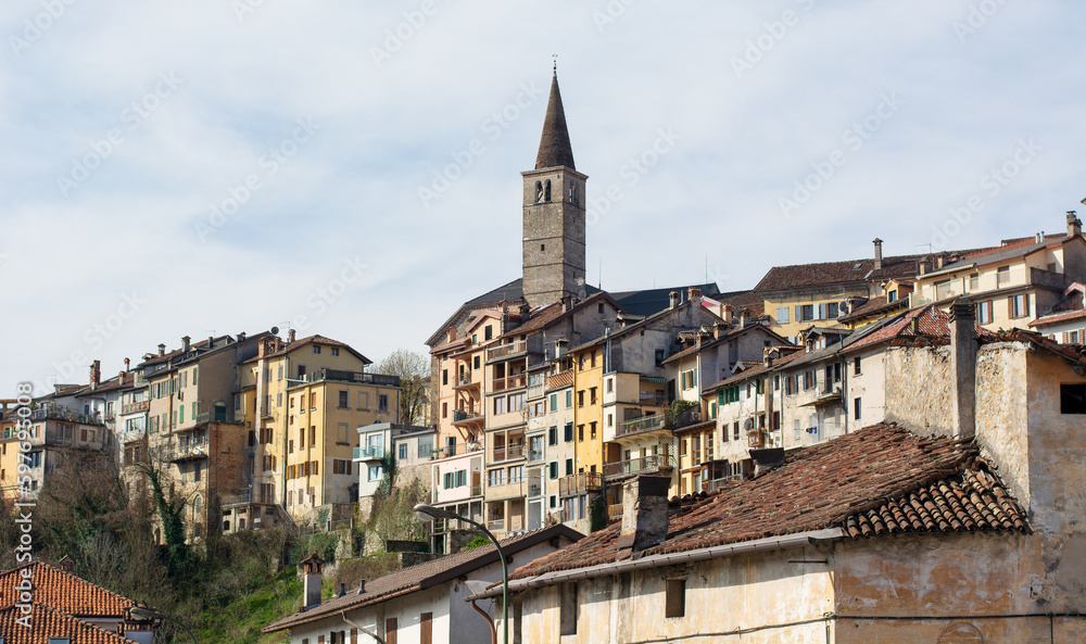 the small and ancient city of belluno in veneto,italy