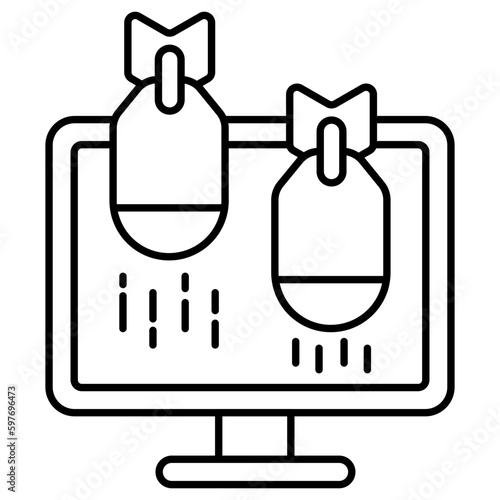 Modern design icon of ddos attack 