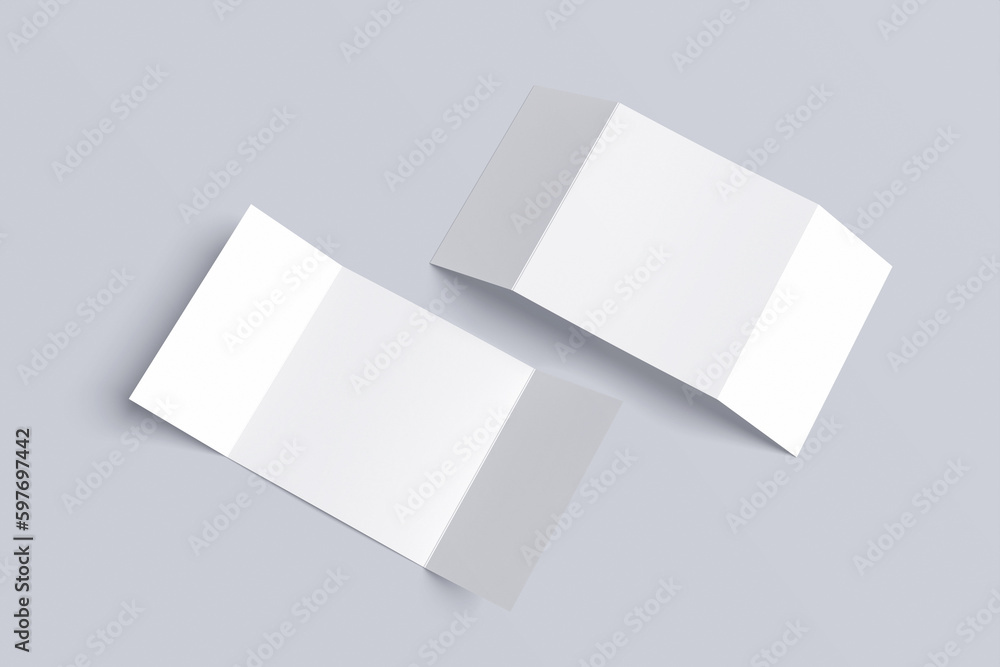 DL gate Fold Blank Mockup DL gate Fold Blank Mockup