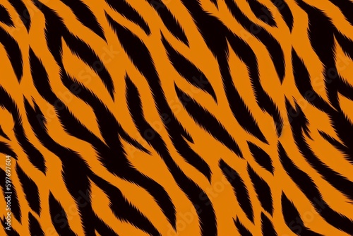 vector Tiger skin seamless pattern  use vibrant colors  beautiful tiger skin pattern  tiger skin texture  tiger skin background  tiger fur texture  tiger skin pattern  Generative AI