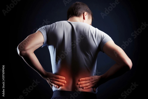 Pain in the lower back. AI Generated