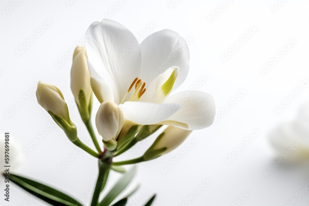 Fototapeta premium AI Generative Capturing the Beauty of Simplicity Freesia in Minimalism Photography