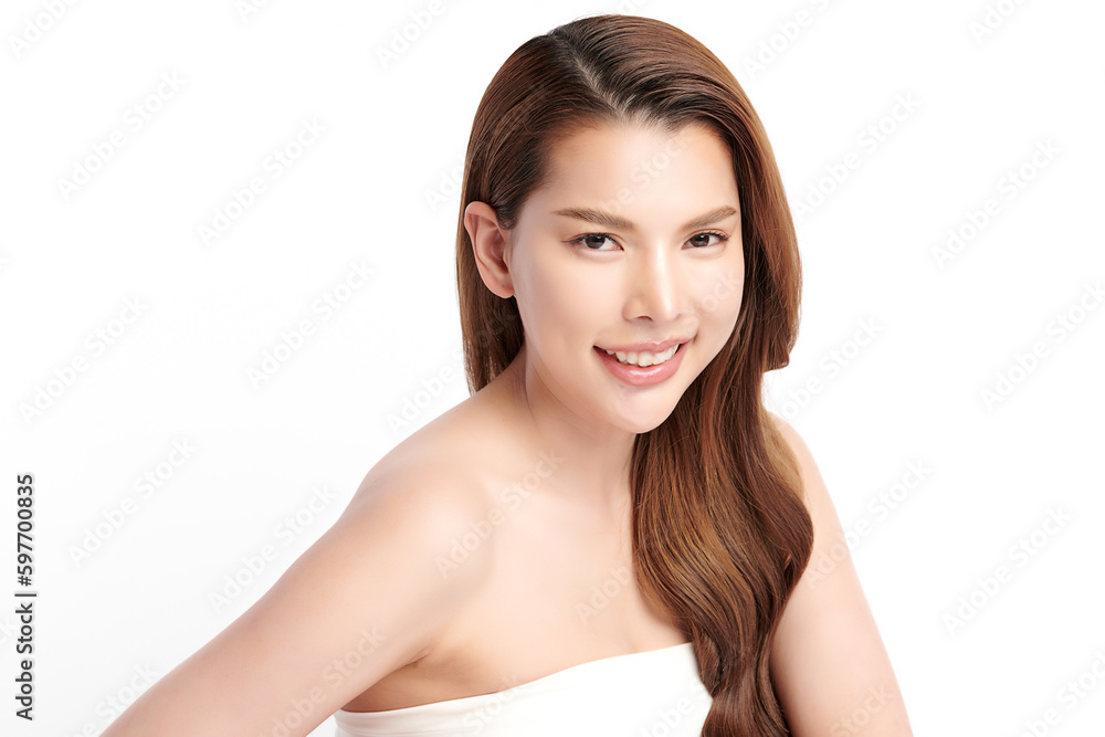 Beautiful young asian woman with clean fresh skin on white background, Face care, Facial treatment, Cosmetology, beauty and spa, Asian women portrait. Beautiful young asian woman with clean fresh skin on white background, Face care, Facial treatment, Cosmetology, beauty and spa, Asian women portrait.