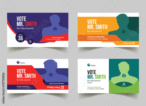 political election campaign video thumbnail promotion and web banner template. editable youtube thumbnail template for any videos.  