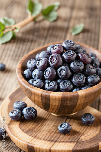 Freshly picked blueberries