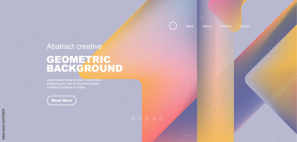 Fluid gradient triangles landing page background. Vector illustration for wallpaper, banner, background, leaflet, catalog, cover, flyer Fluid gradient triangles landing page background. Vector illustration for wallpaper, banner, background, leaflet, catalog, cover, flyer
