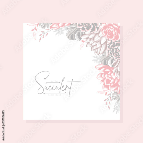 beautiful pastel color succulent background