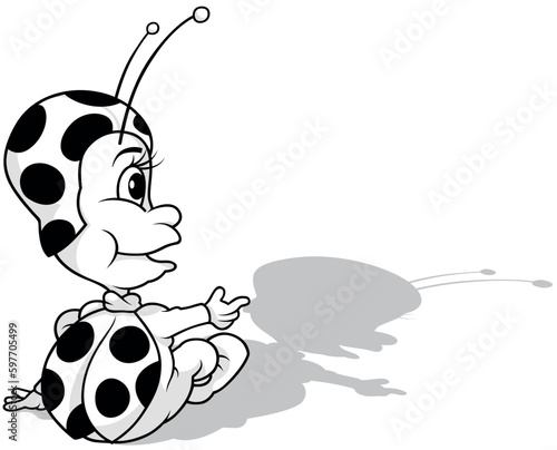 Drawing of a Ladybug Sittin...