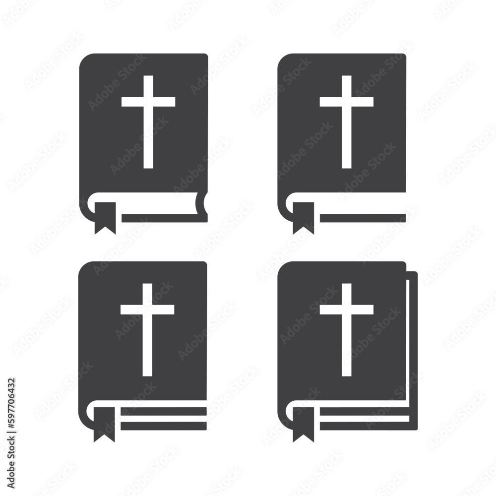 Set of bible book icon isolated vector illustration. Set of bible book icon isolated vector illustration.