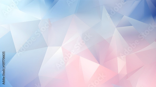 horizontal abstract pink and blue background consisting of colored triangles, polygonal colored background © Natallia