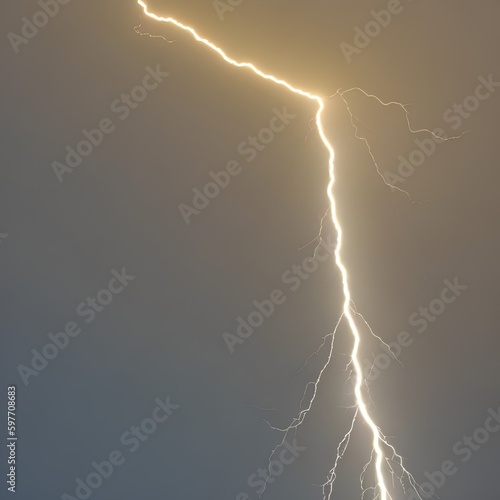 An abstract interpretation of a lightning bolt, with textured and patterned shapes resembling the electric energy of a lightning bolt2, Generative AI