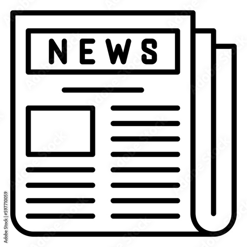 the news icon is a folded newspaper