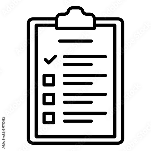 Foto clipboard icon with task list to check