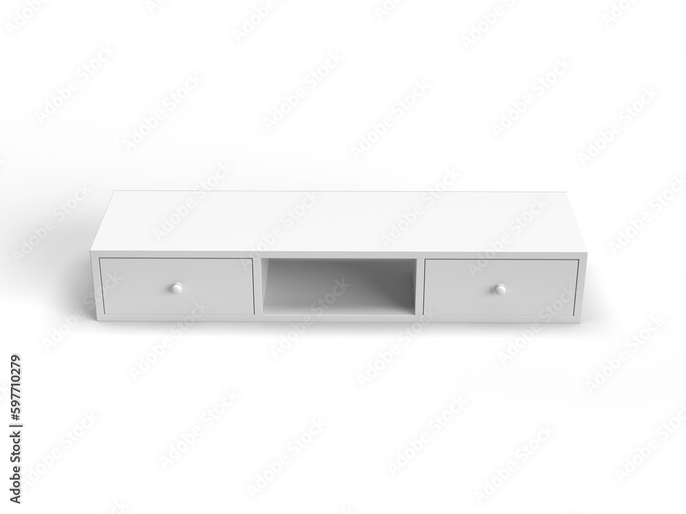 Table with texture 3d rendering on white background Table with texture 3d rendering on white background