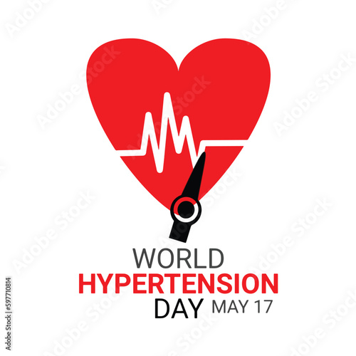 World Hypertension Day. May 17. Vector illustration. Design element for greeting card, banner and poster.