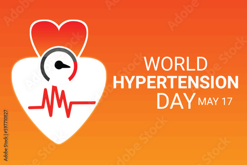 World Hypertension Day. May. Vector illustration for greeting card, poster and banner