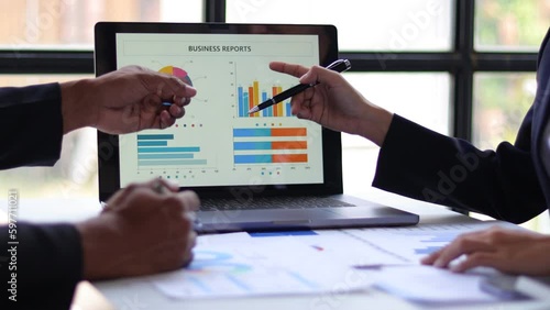 The meeting discusses the company's market growth strategy analysis and financial planning for business investment and company analyzing profitability.