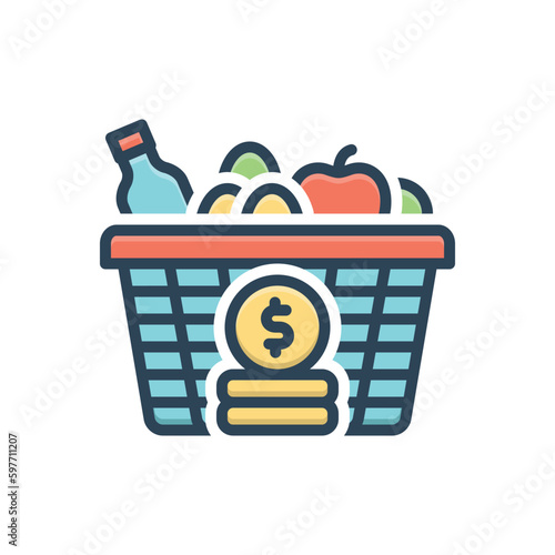 Color illustration icon for provision 