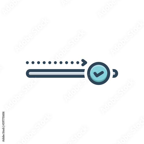 Color illustration icon for maximum 