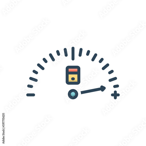Color illustration icon for maximum 