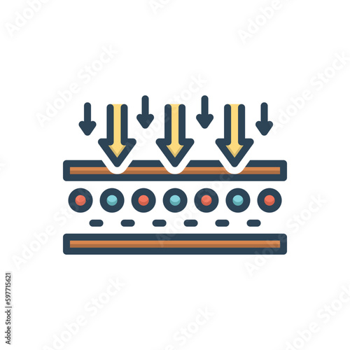 Color illustration icon for membrane 