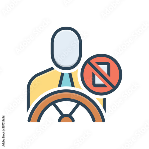 Color illustration icon for whilst 
