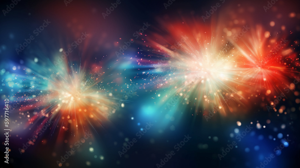 A blurred independense day, divine sky abstract background with bokeh glow, Illustration. AI generative A blurred independense day, divine sky abstract background with bokeh glow, Illustration. AI generative