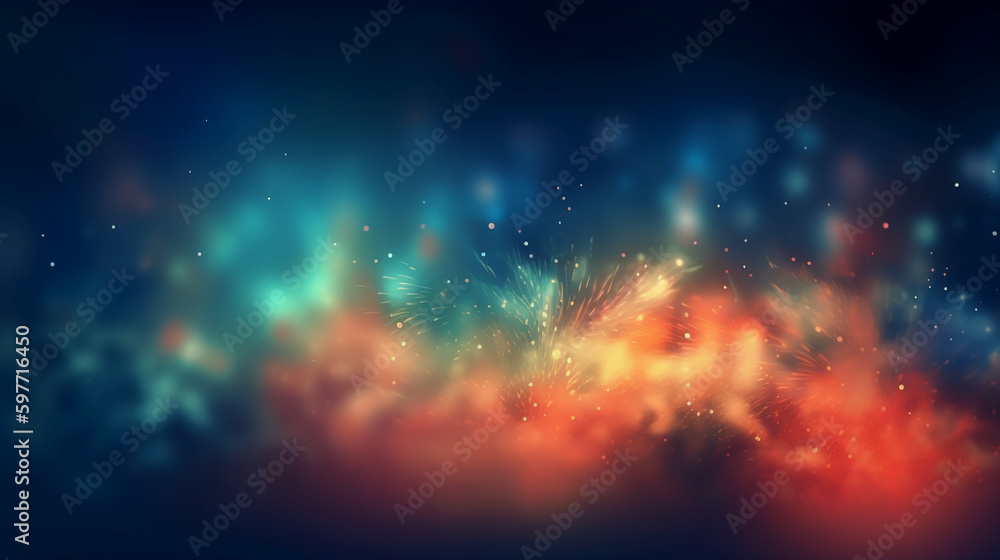 A blurred independense day, divine sky abstract background with bokeh glow, Illustration. AI generative A blurred independense day, divine sky abstract background with bokeh glow, Illustration. AI generative