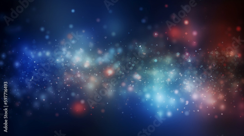 A blurred independense day  divine sky abstract background with bokeh glow  Illustration. AI generative