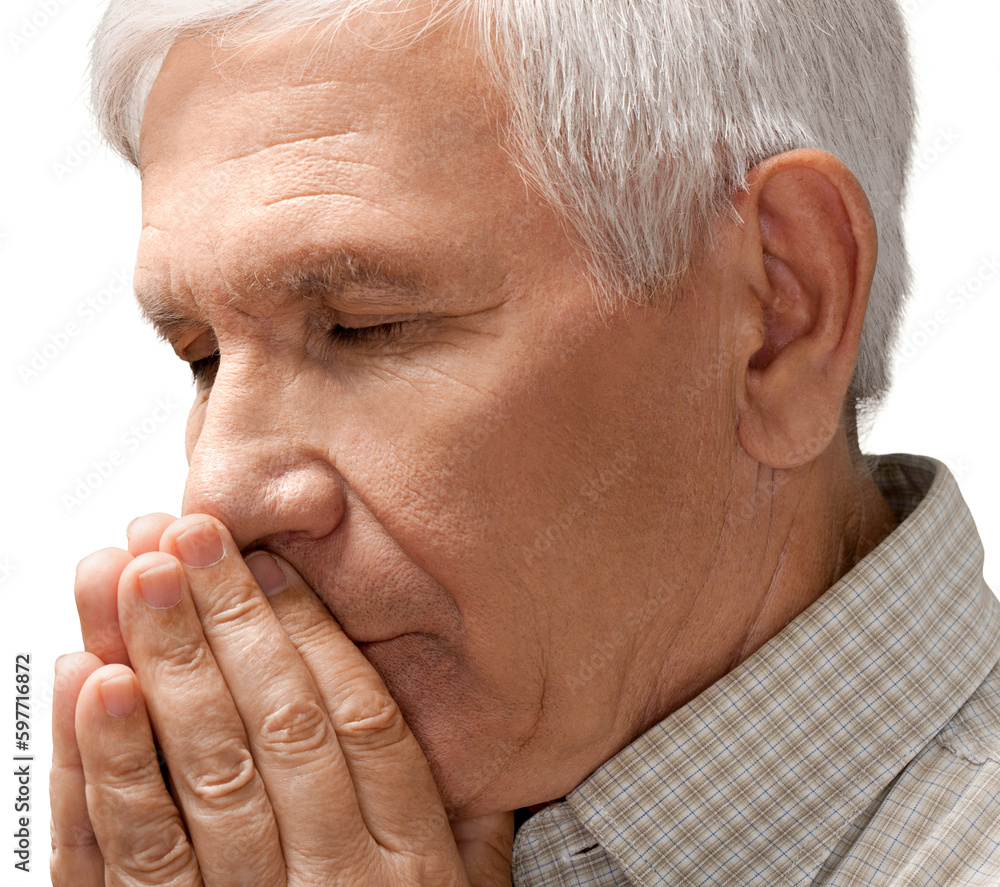 Portrait of a Senior Man Praying Portrait of a Senior Man Praying