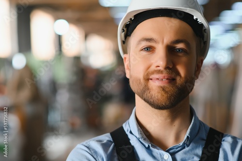 Factory worker. Man working on the production line.