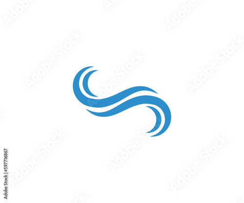 Wave Icon Vector Template Symbo Design