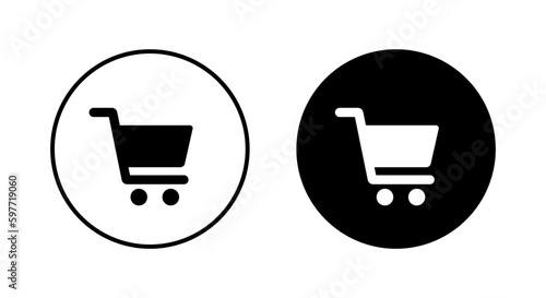 Trolley, shopping cart icon vector. eCommerce checkout concept