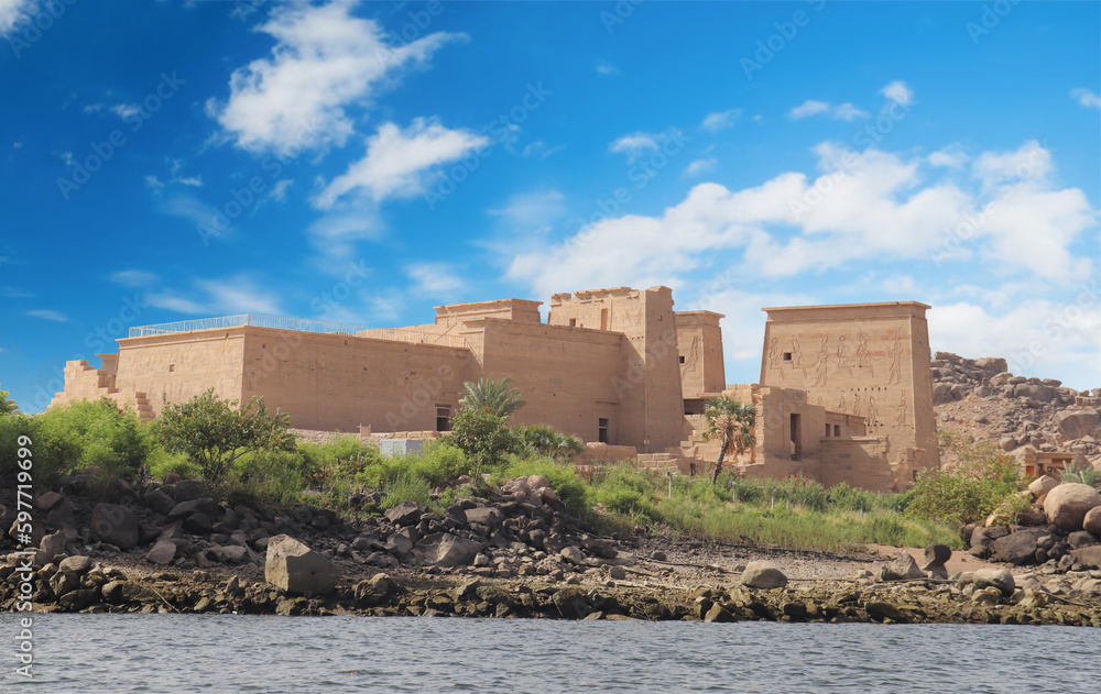 Ancient egyptian temple in Aswan (Philae temple) Ancient egyptian temple in Aswan (Philae temple)