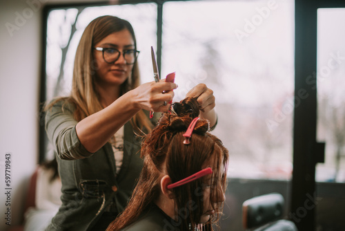 Cutting hair