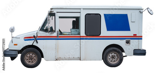 Isolated Mail delivery truck