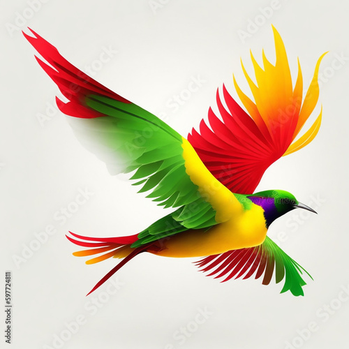 Beautiful flying bird element art design