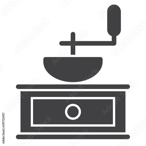 coffee grinder, Solid icon on transparent background